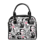 Horror Movies Vegan Leather Handbag, PINK tarot cards