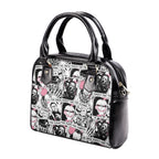Horror Movies Vegan Leather Handbag, PINK tarot cards