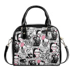 Horror Movies Vegan Leather Handbag, PINK tarot cards