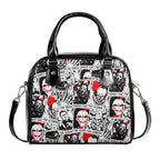Horror Movies Vegan Leather Handbag, RED tarot cards