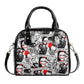 Horror Movies Vegan Leather Handbag, red tarot cards