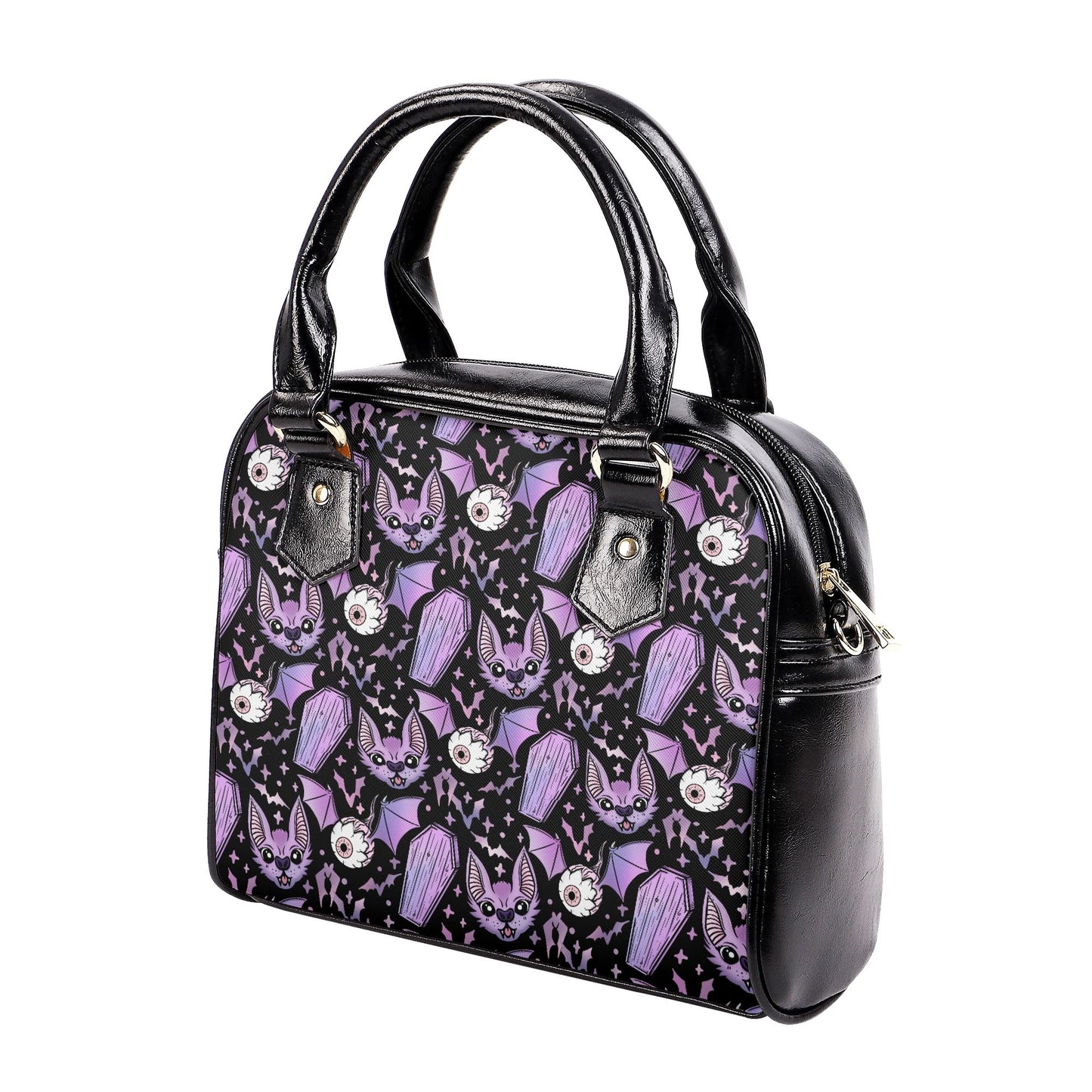 Spooky Bats Vegan Leather Handbag, Halloween, Goth