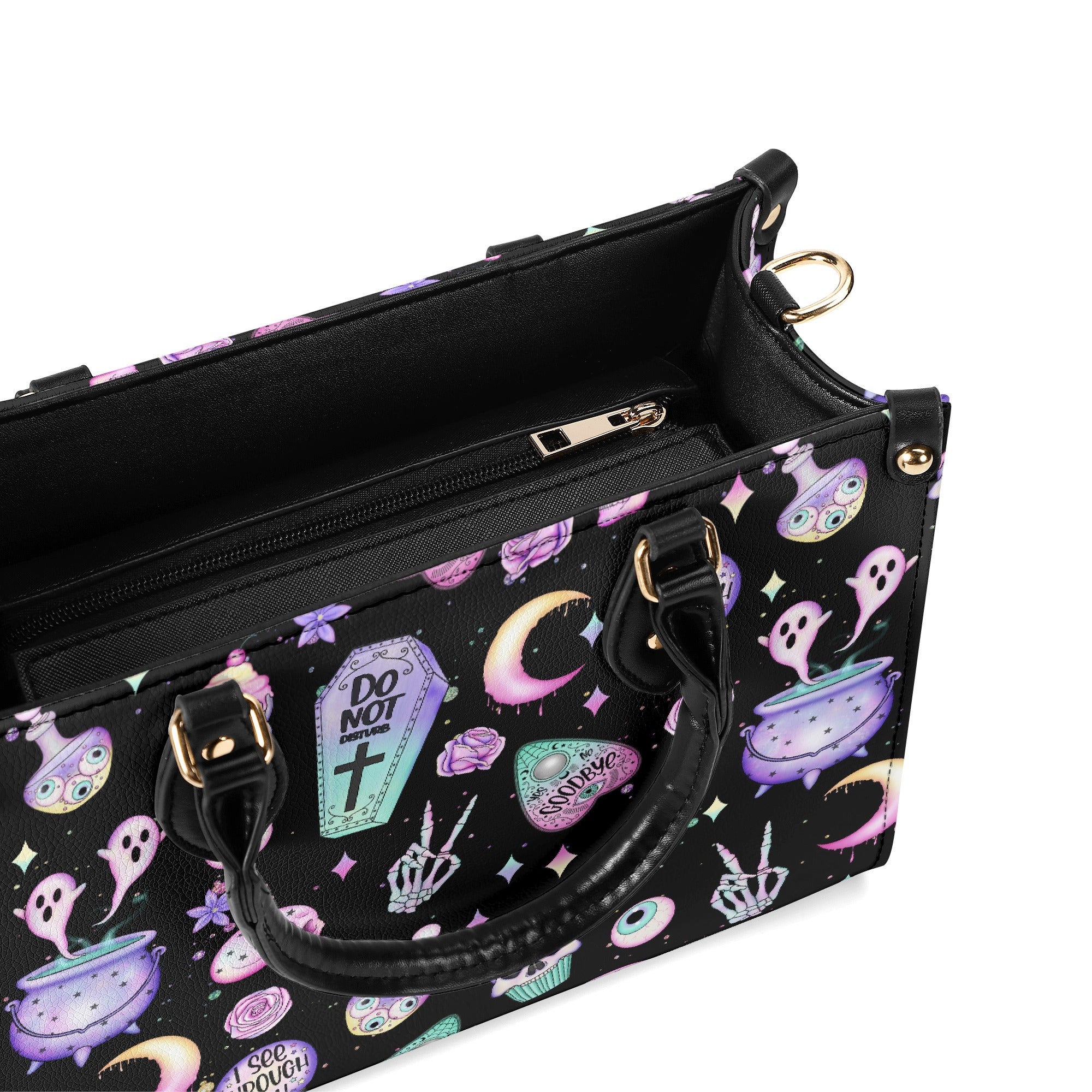 Midnight Coven Handbag, Pastel Goth Vegan Leather Handbag