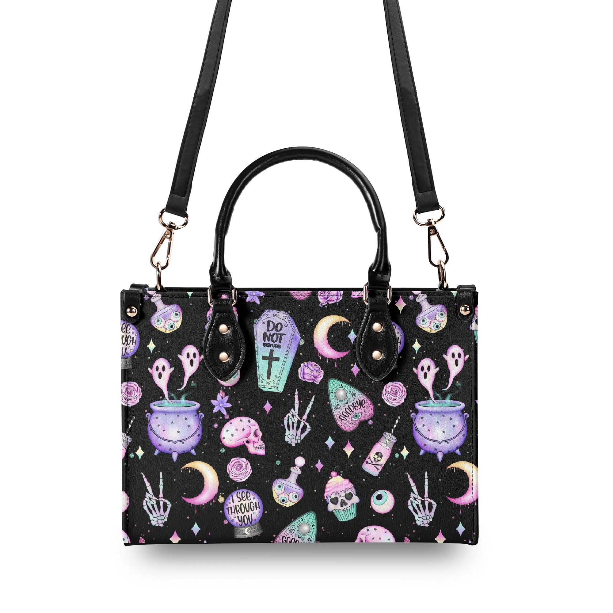 Midnight Coven Handbag, Pastel Goth Vegan Leather Handbag