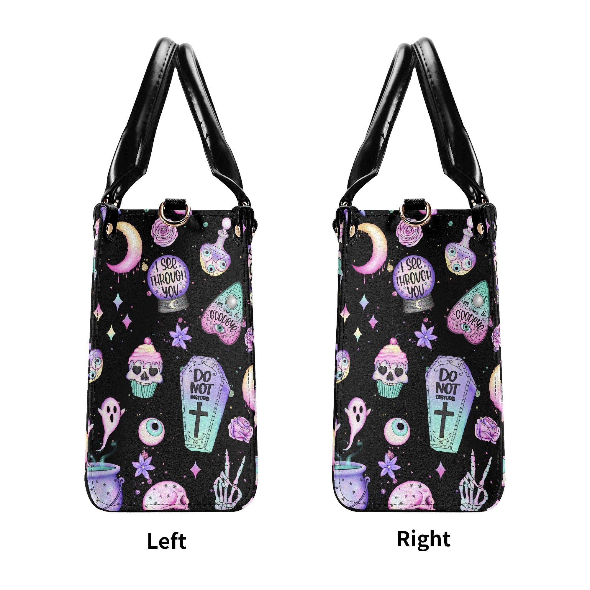 Midnight Coven Handbag, Pastel Goth Vegan Leather Handbag