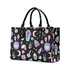 Midnight Coven Handbag, Pastel Goth Vegan Leather Handbag