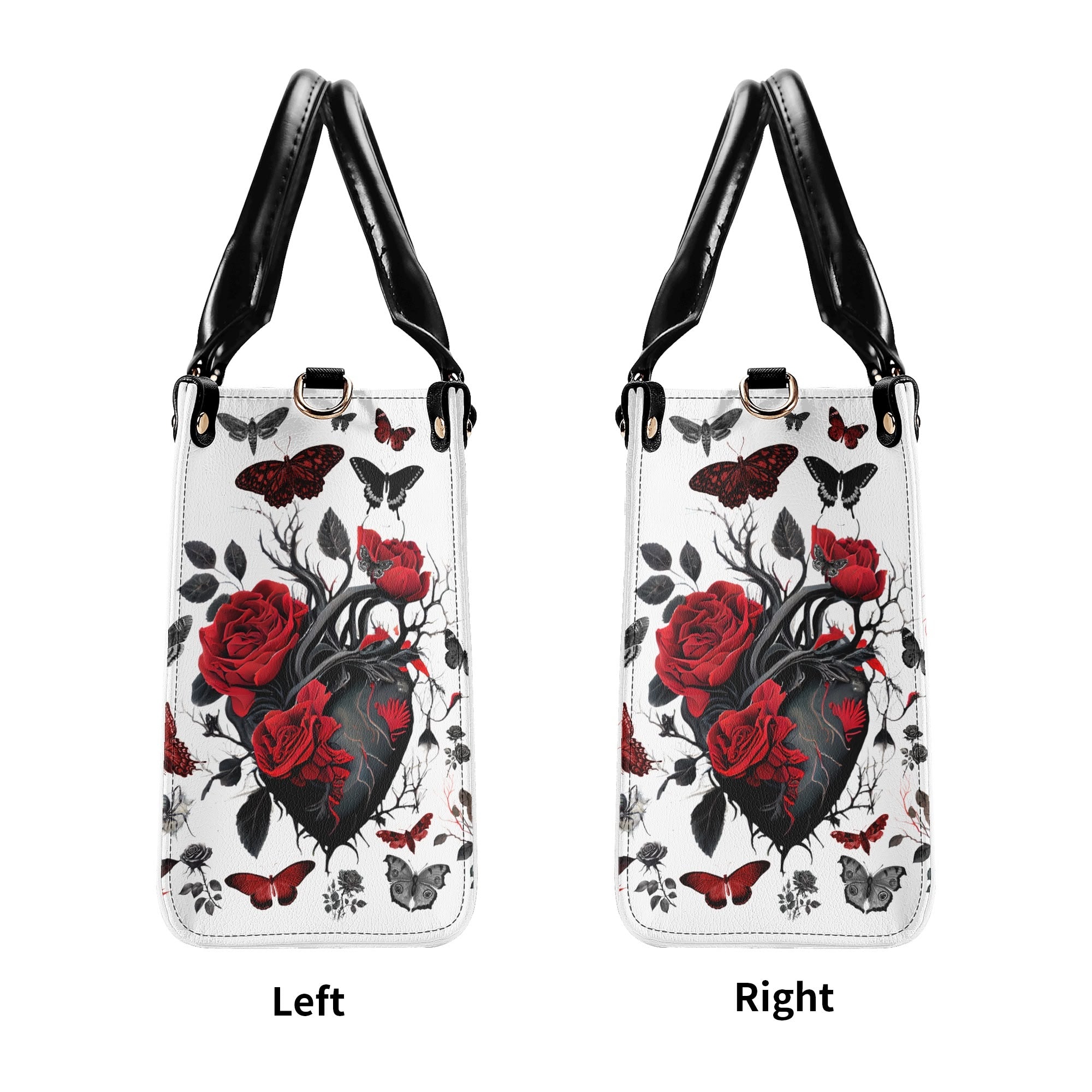 Gothic Botanical vegan leather handbag