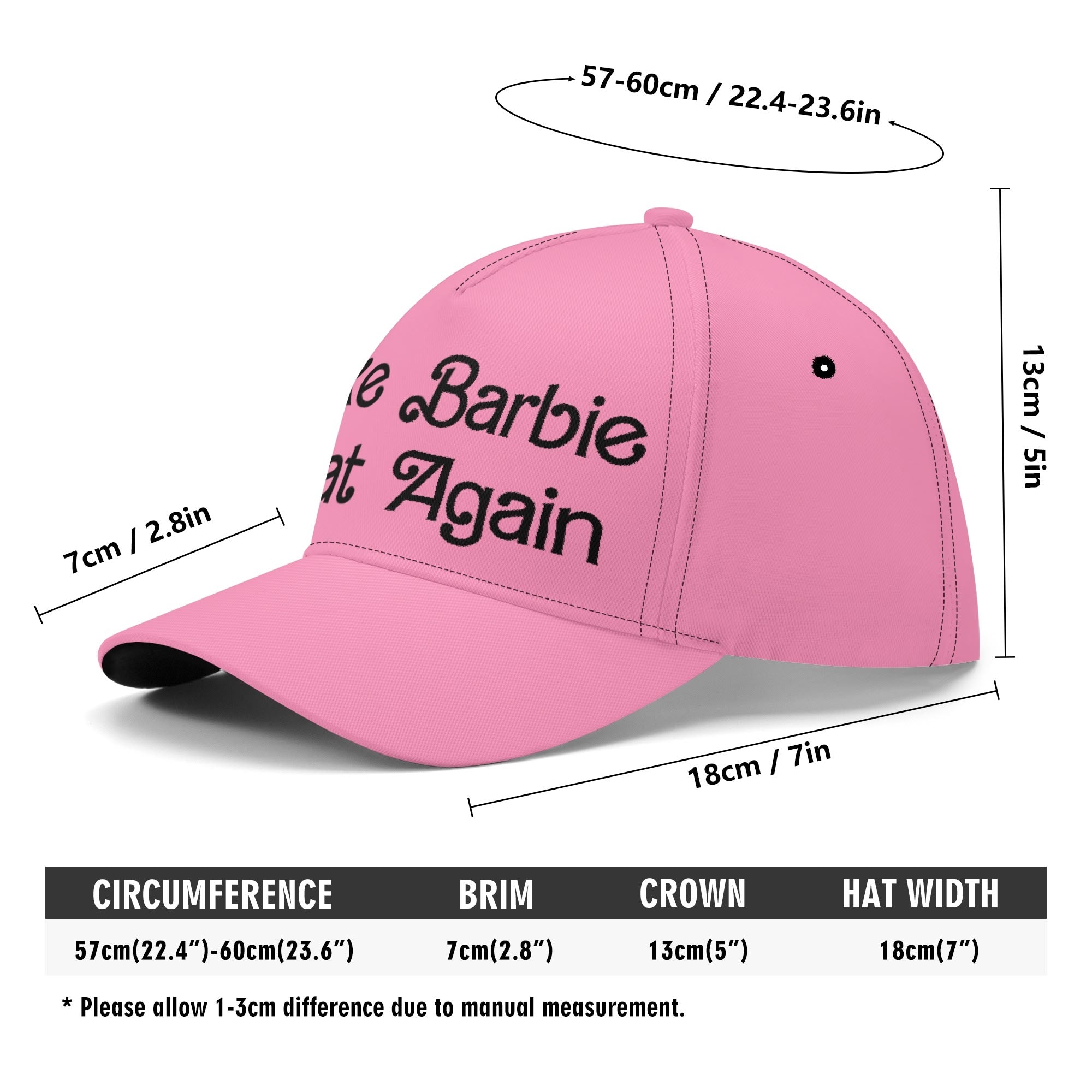 Make Barbie Great Again, Pink Baseball Cap, parody hat