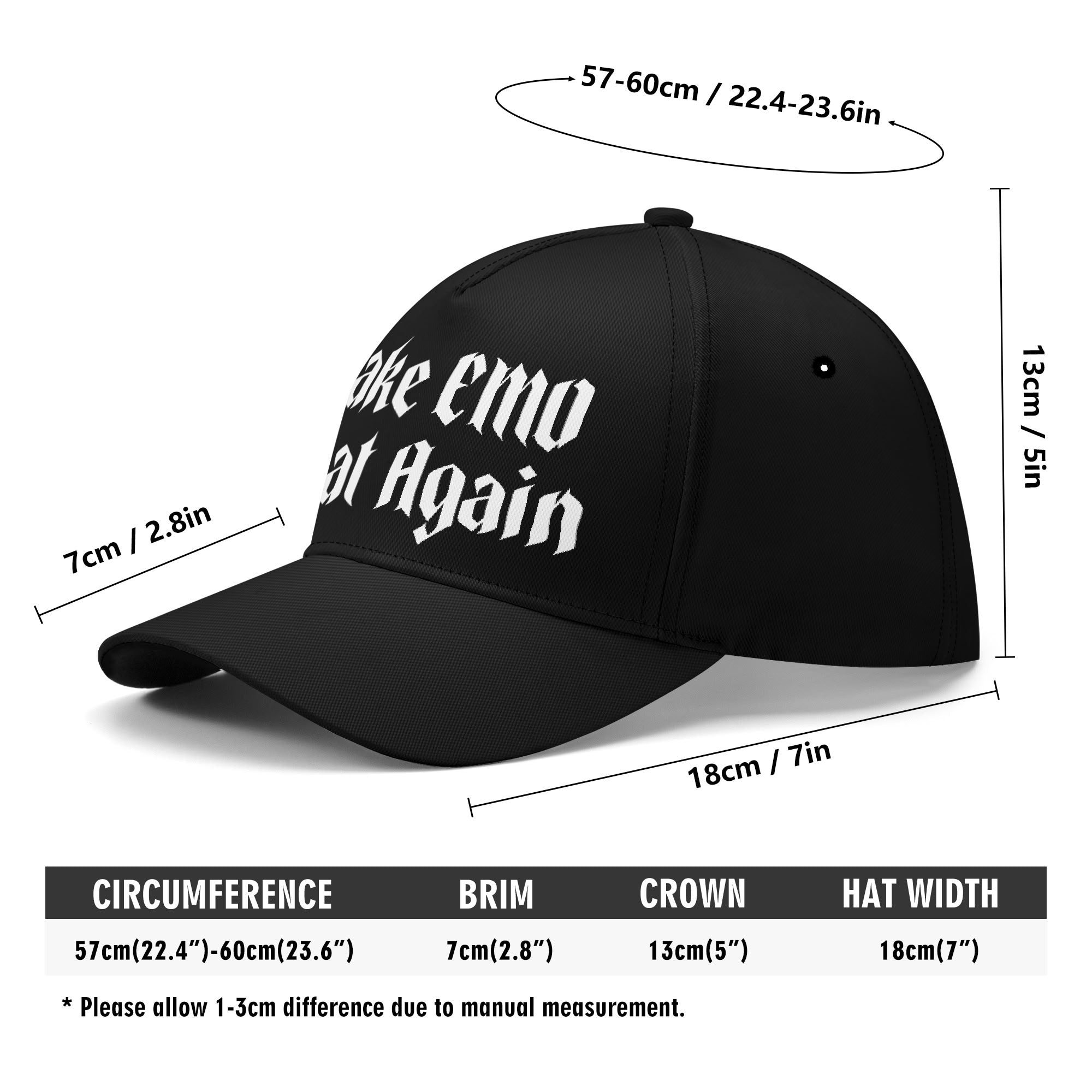 Make Emo Great Again, Baseball Cap, parody hat