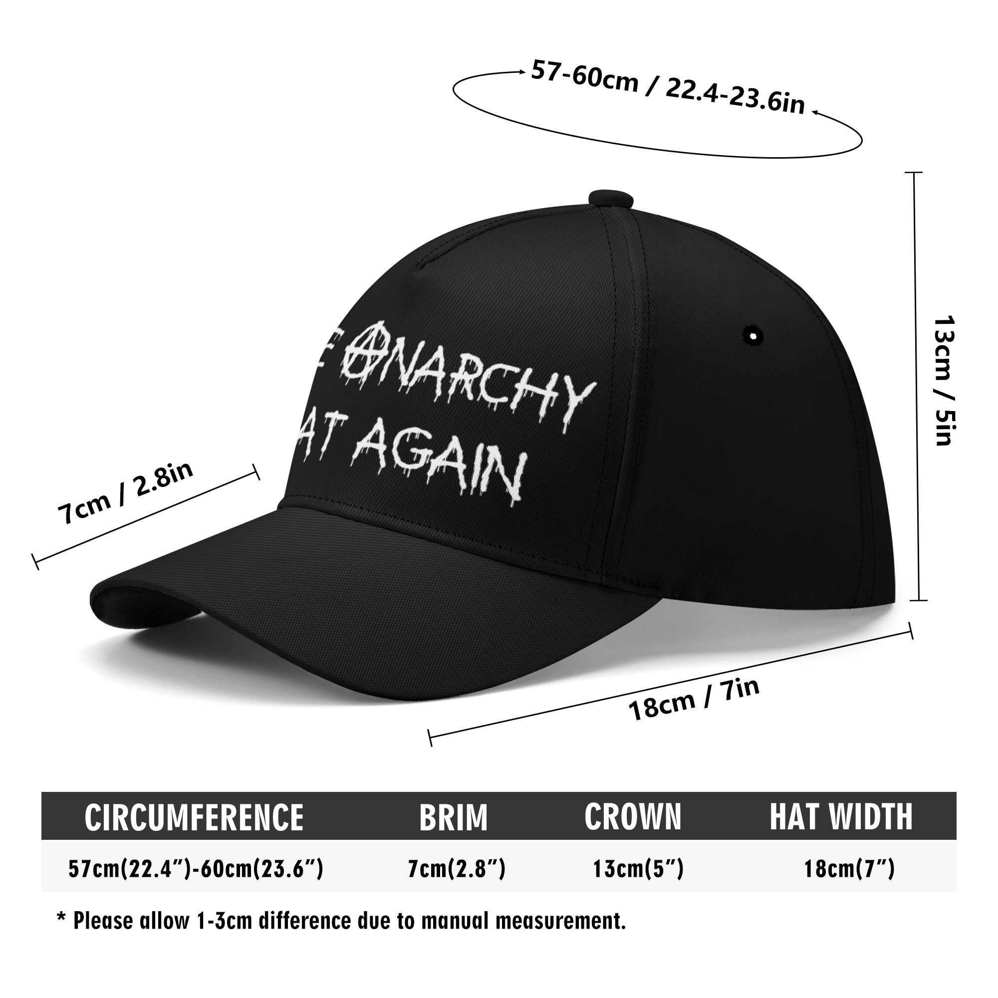 Anarchy Baseball Cap, parody hat