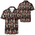 Tiki Horror Movies Mens Casual Hawaiian Shirt, up to 6XL