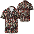 Tiki Horror Movies Mens Casual Hawaiian Shirt, up to 6XL