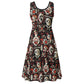 Tiki Horror Movies Womens Swing Dress, Tropical Sundress