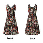 Tiki Horror Movies Womens Swing Dress, Tropical Sundress