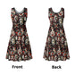 Tiki Horror Movies Womens Swing Dress, Tropical Sundress