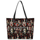 Tiki Horror Movies Vegan Leather Tote Bag