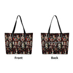 Tiki Horror Movies Vegan Leather Tote Bag
