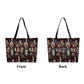 Tiki Horror Movies Vegan Leather Tote Bag