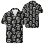 Demon Tiki Cocktail Hawaiian Shirt, Spooky Summer Shirt