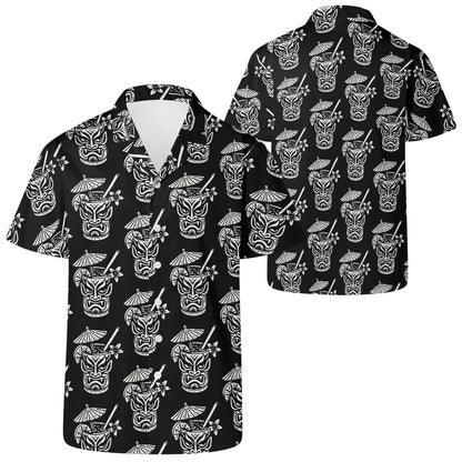 Demon Tiki Cocktail Hawaiian Shirt, Spooky Summer Shirt