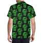 Demon Tiki Cocktail Hawaiian Shirt, Neon Green Spooky Summer Shirt