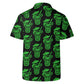 Demon Tiki Cocktail Hawaiian Shirt, Neon Green Spooky Summer Shirt