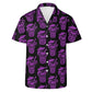 Demon Tiki Cocktail Hawaiian Shirt, Purple Spooky Summer Shirt