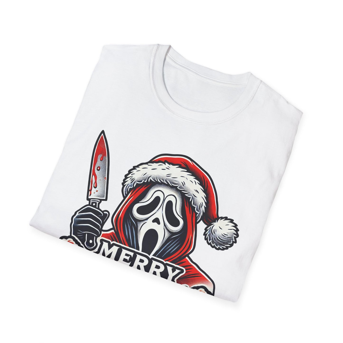 Merry Slashmas, Ghostface, Softstyle T-Shirt, Christmas, Scream, Horror Movie