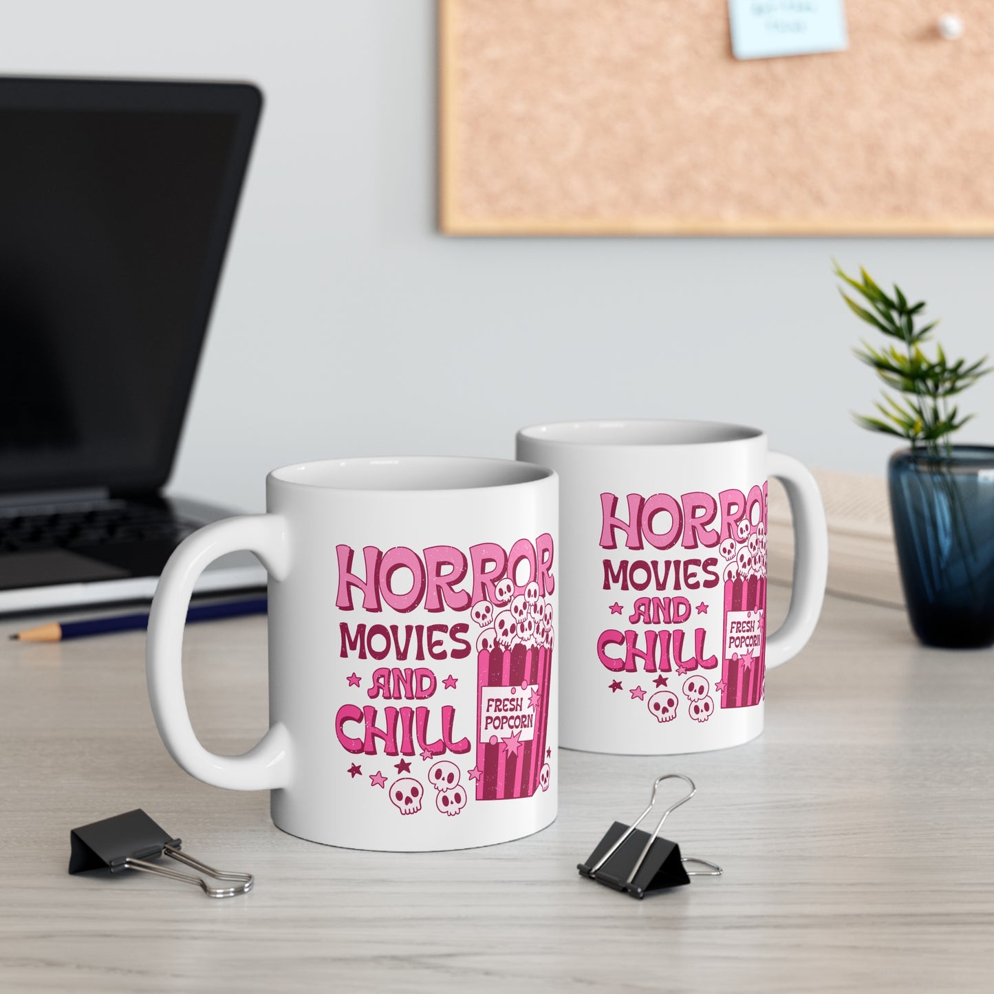 Horror movies and chill Mug, pastel goth