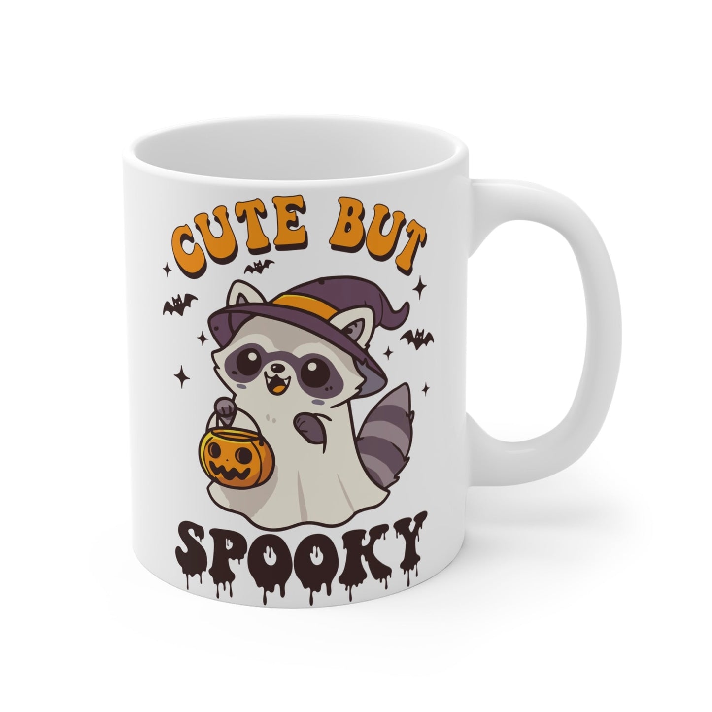 Cute but Spooky, Halloween Mug, cute Racoon