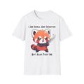 Cute Red Panda T-shirt, up to 5XL, Sensitive but Fight Me, red panda with knife