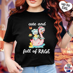 Cute and full of RAGE T-shirt, up to 5XL, cute bear and swan
