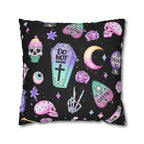 Spooky Vibes Square Pillowcase, Halloween, Pastel Goth