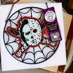 Horror movies glass handcrafted suncatcher, Halloween, Jason Voorhees, Michael Myers
