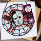 Horror movies glass handcrafted suncatcher, Halloween, Jason Voorhees, Michael Myers