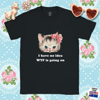 Cute silly kitten T-shirt, retro kitsch, WTF, Sassy Cat Lover T-Shirt