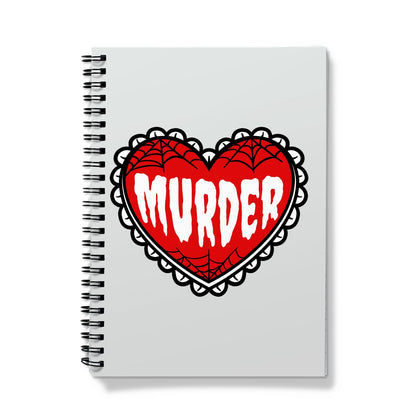 Murder, cute heart design Notebook