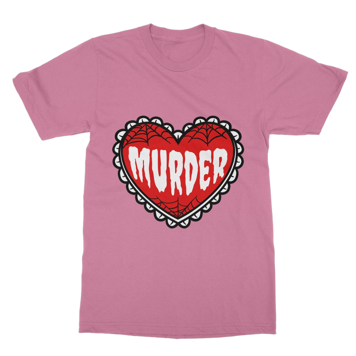 Murder, cute heart design, Softstyle T-Shirt