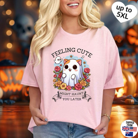 Feeling cute, might haunt you later, Softstyle T-Shirt, Halloween, kawaii, up to 5XL