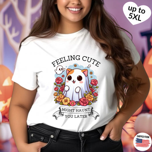 Feeling cute, might haunt you later, Softstyle T-Shirt, Halloween, kawaii, up to 5XL