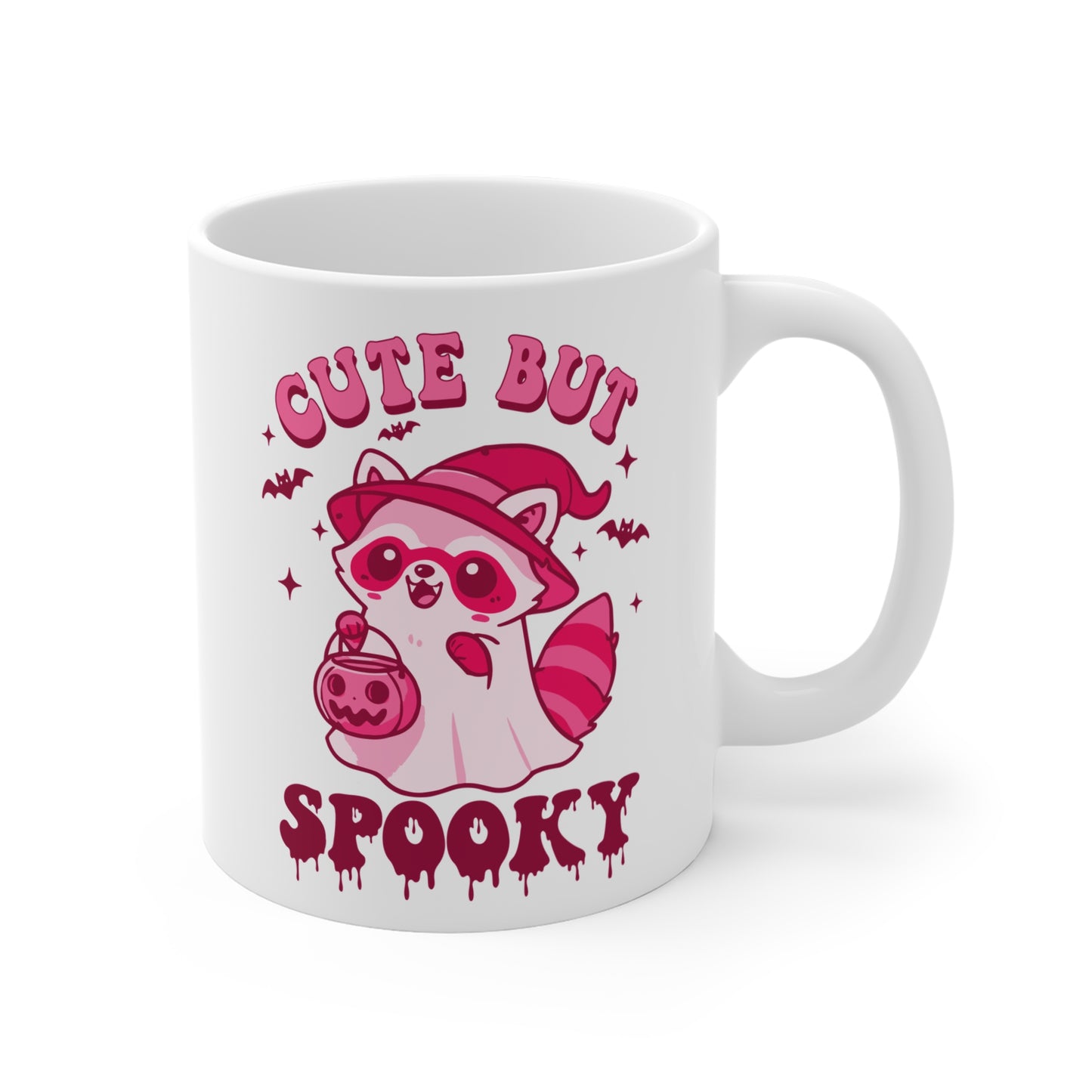 Cute but Spooky, Halloween Mug, cute Racoon