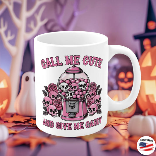 Call me cute and give me candy Mug, pastel goth