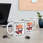 Cute Red Panda Mug, Sensitive but Fight Me, red panda with knife