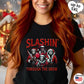 Slashing through the snow, Christmas Softstyle T-Shirt, Horror Movie, Ugly Christmas Jumper