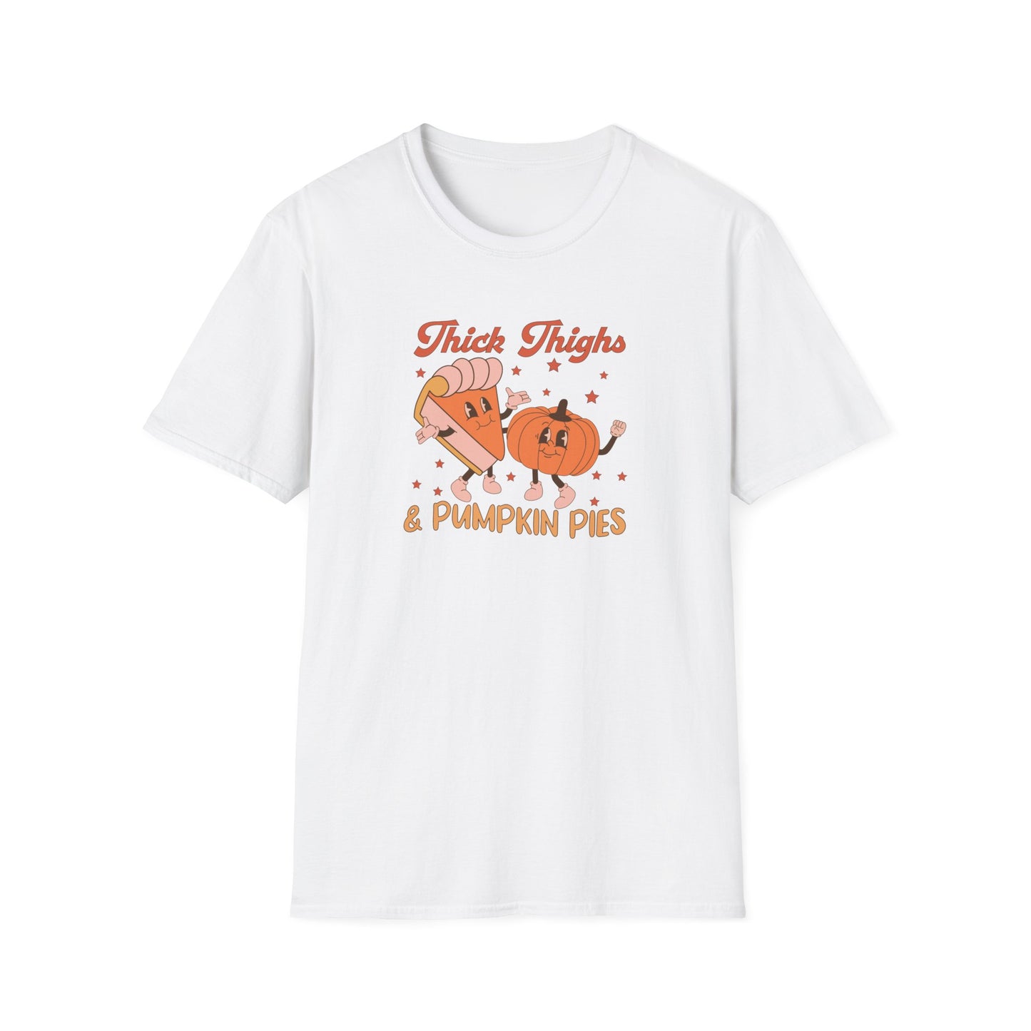 Thick Thighs and Pumpkin Pies,  Softstyle T-Shirt, up to 5XL