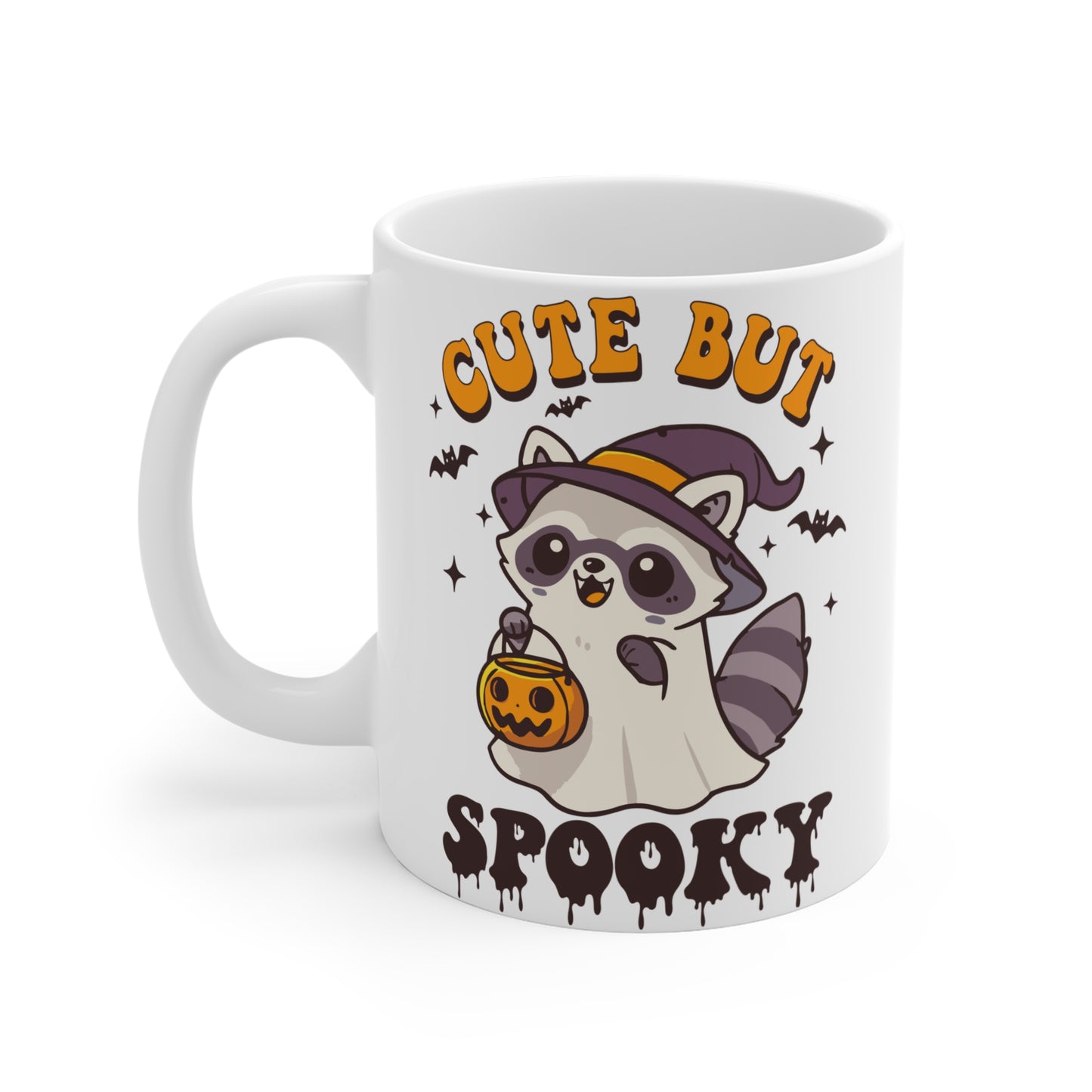 Cute but Spooky, Halloween Mug, cute Racoon