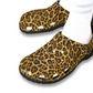 Leopard Print EVA Foam Clogs for Comfortable & Fun Footwear, Garden Shoes, Casual Slippers, Trendy Summer Footwear
