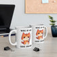 Woke up and chose violence Mug, cute cat with knife