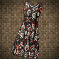 Tiki Horror Movies Womens Swing Dress, Tropical Sundress