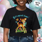 Let’s spread chaos ! T-shirt, up to 5XL, cute vintage deer